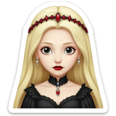 Bride of Dracula with long blonde hair sticker