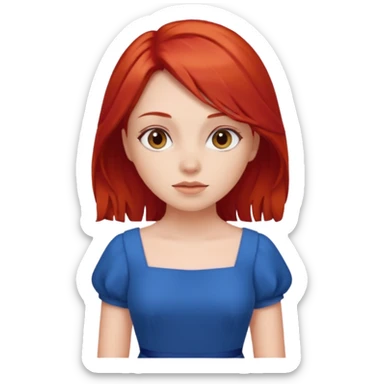 Niña azul y roja sticker