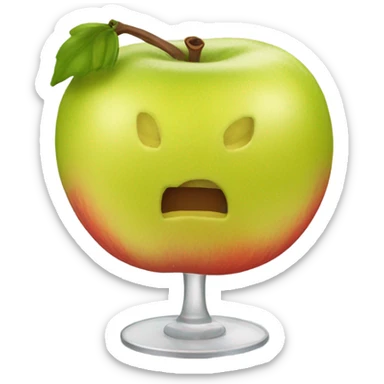 Manzana corona avión sticker