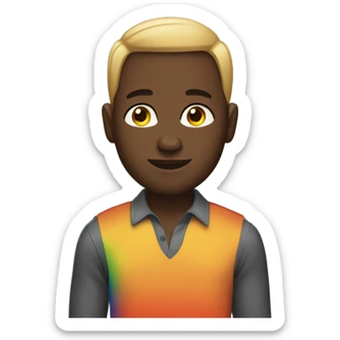 Gay black man sticker