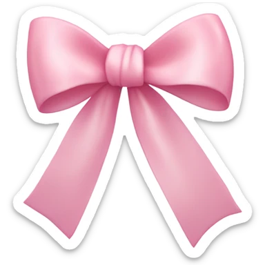 light pink ribbon bow sticker