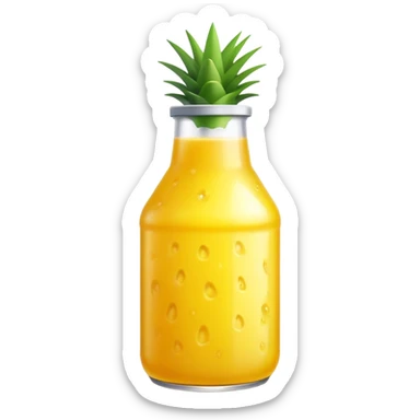 Pineapple juice bottle sticker