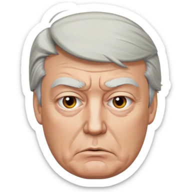 Donald Trump cross face sticker