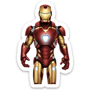Iron man con cartel en sus manos que diga " FTecno Security"  sticker