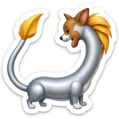 
dog's iron tail sticker