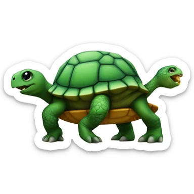 Turtle on a trex  sticker