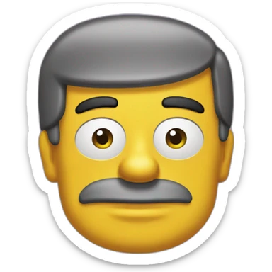 homero simpsons asiatic face sticker