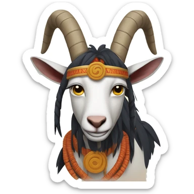 Naruto party goat indian sticker
