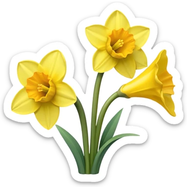 daffodils sticker