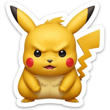 pikachu angry sticker