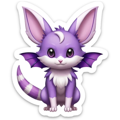 Shiny Furret-Espeon-Noibat-Hybrid (Full body) sticker