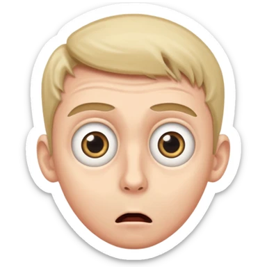 astonished man sticker