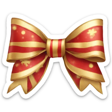 Christmas bow sticker