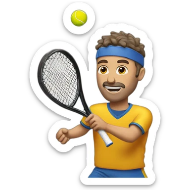 John nieve jugando al padel sticker