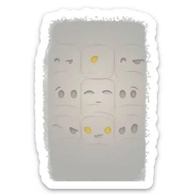 1 emoji of 3 straight lines stack on top of each other sticker