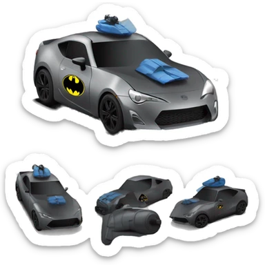 Armored with retractable shielding Batman’s car themed toy Scion FR-S  sticker