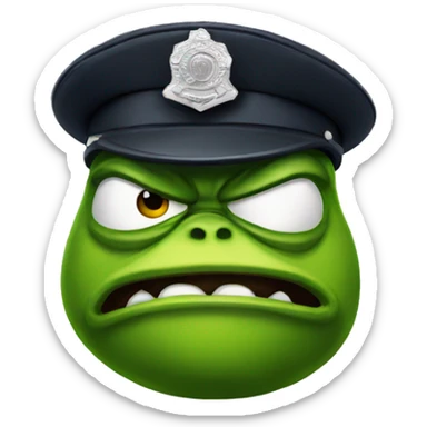 pepe policeman angry sticker