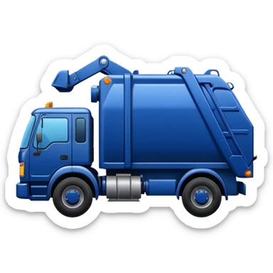 dark blue garbage truck sticker