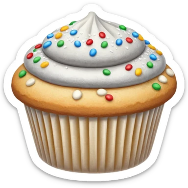 silver vanilla muffin sticker