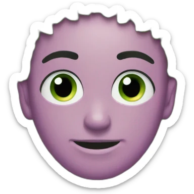 pink green purple emoji sticker