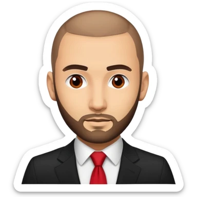 karim benzema in suit and tie sticker