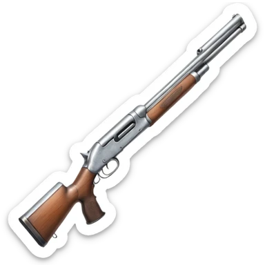 double pipe metal shotgun sticker