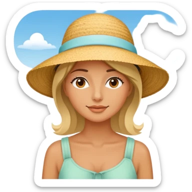 chica relajandose en un paisaje bonito sticker