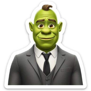 Shrek in suit sticker