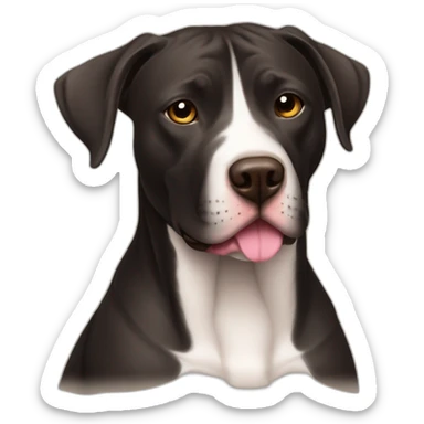 Mezcla de labrador pitbull café oscuro sticker
