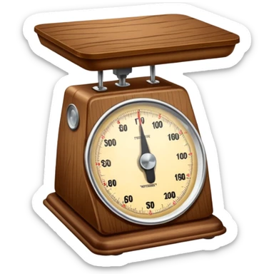 Make a weighing scale emoji in color brown sticker