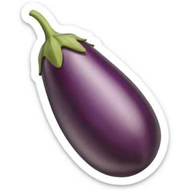 Light brown color eggplant sticker