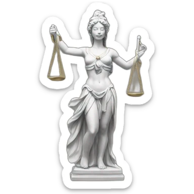 justice goddess statue sticker