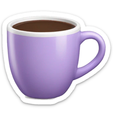 Lilac mug hot chocolate sticker