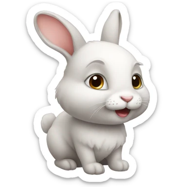 Cute little rabbit sticker