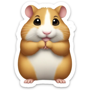 two hamsters handshake sticker