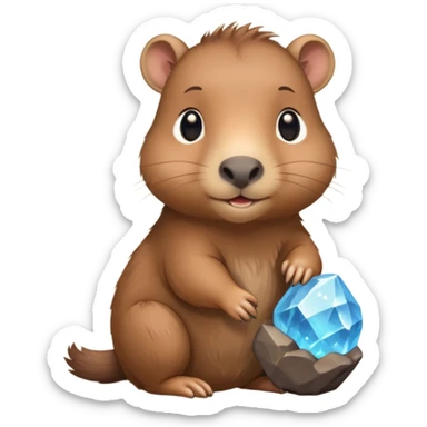 baby capypara with magical stone


 sticker