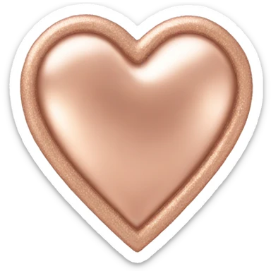 rose gold heart sticker