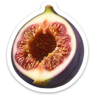 Half of a Fig fruit sticker