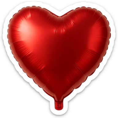Foil balloon heart, remove background sticker