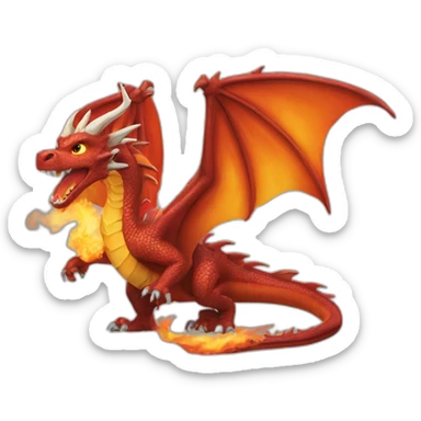 Dragon crache du feu sticker