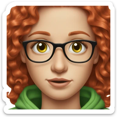 Hyperrealist Preppy green eyes red hair with bag of money. new england sticker