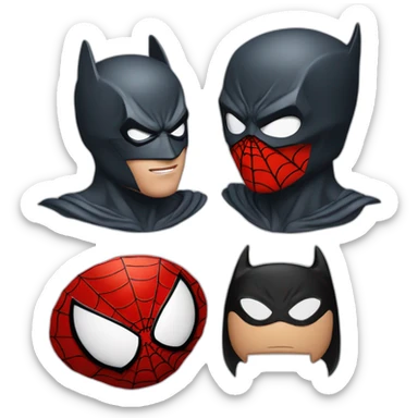 Spider man with Batman  sticker