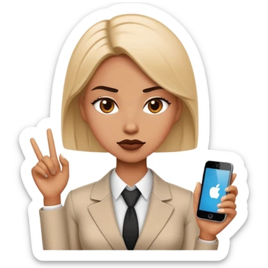 A girl boss in tech. Images should vary and range from humans to animals and everything in between. it should depict authority savviness, sarcasm and funny at same time.  sticker