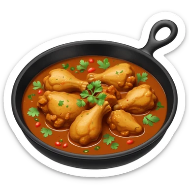 Desi chicken curry in black corai sticker