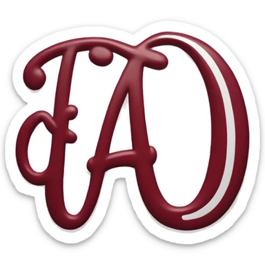 The University of Alabama script “A” logo  sticker