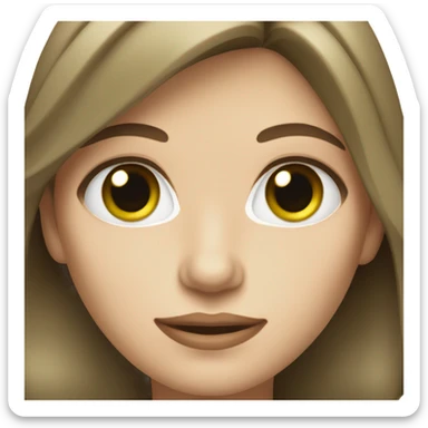 white female psychologist with brown hair and green eyes sticker