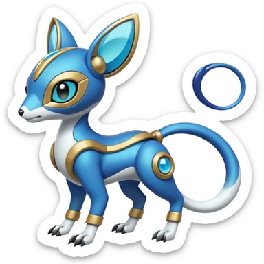 Futuristic Meloetta-Inteleon-Buizel-Protogen-Pokémon-Digimon-Fakémon-fusion-hybrid-creature sticker