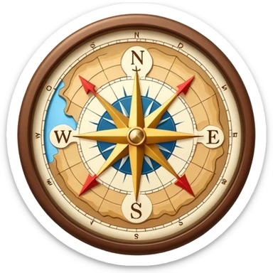 Map for hiking sticker