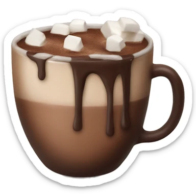 Realistic Hot chocolate sticker