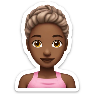 girl having spa day pink sticker